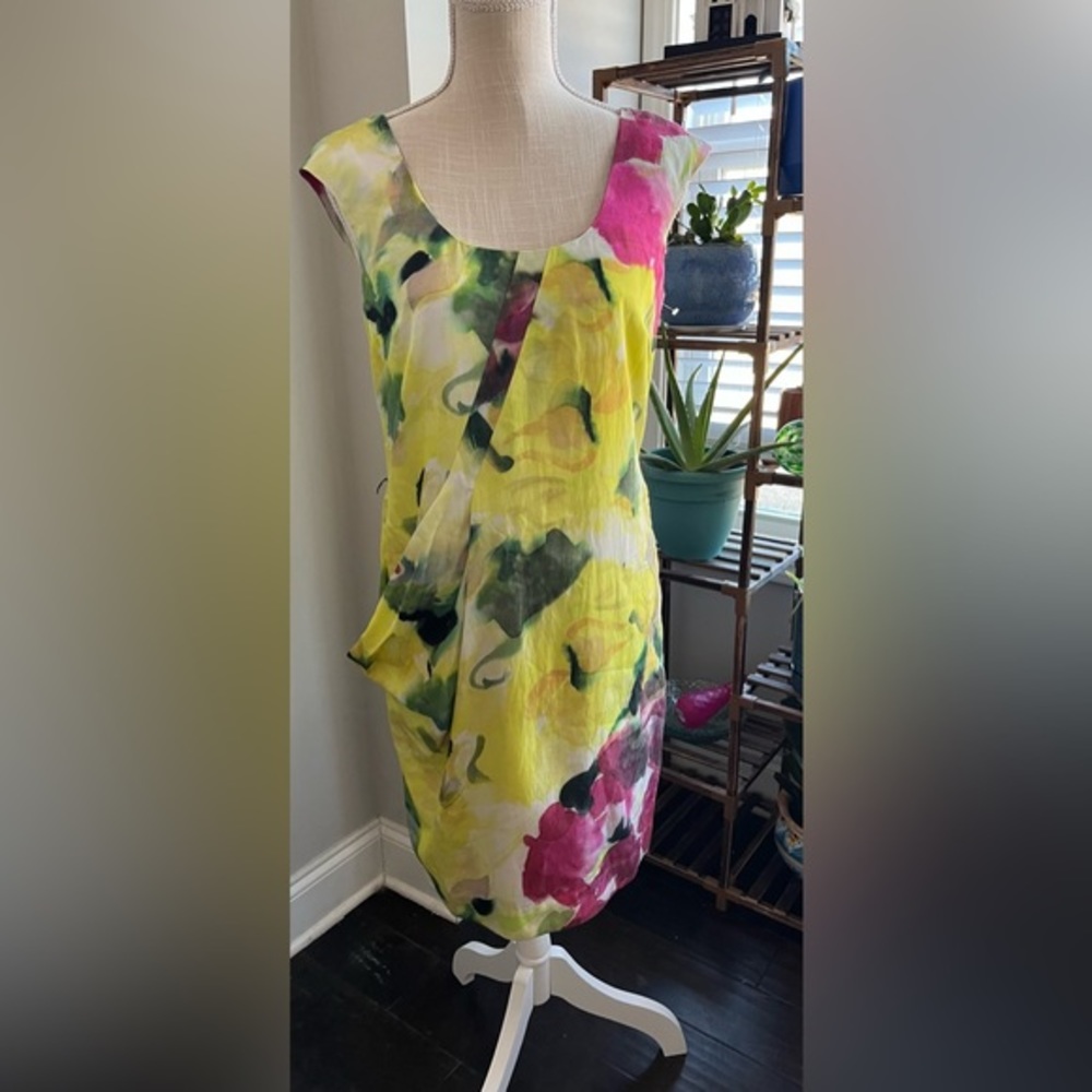 Jodi Arnold floral silk dress- new‎ size 6